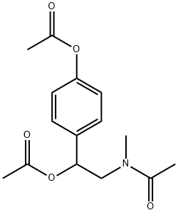 N-(p,β-Dihydroxyphenethyl)-N-methylacetamide diacetate Structure