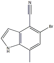 5-bromo-7-methyl-1H-indole-4-carbonitrile Structure