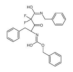 benzyl N-[(2S)-5-(benzylamino)-4,4-difluoro-3,5-dioxo-1-phenylpentan-2-yl]carbamate结构式