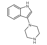 3-(1-哌嗪)-1H-吲哚结构式