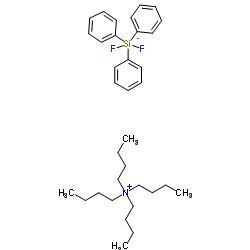 四正丁基铵 二氟代三苯基硅酸盐结构式