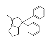 (3aS)-1-methyl-3,3-diphenyl-3a,4,5,6-tetrahydro-2H-pyrrolo[2,1-e]azaborole结构式