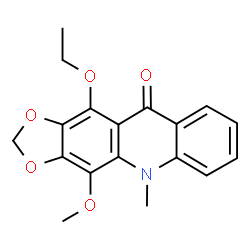 11-Ethoxy-4-methoxy-5-methyl-1,3-dioxolo[4,5-b]acridin-10(5H)-one结构式