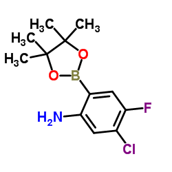 5-Chloro-4-fluoro-2-(4,4,5,5-tetramethyl-1,3,2-dioxaborolan-2-yl)aniline Structure