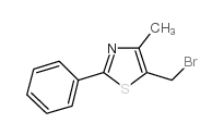 5-溴甲基-4-甲基-2-苯基-1,3-噻唑结构式