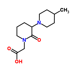 (4-Methyl-2'-oxo-1,3'-bipiperidin-1'-yl)acetic acid结构式