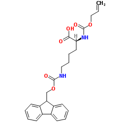 N6-[芴甲氧羰基]-N2-[(2-丙烯基氧基)羰基]-L-赖氨酸结构式