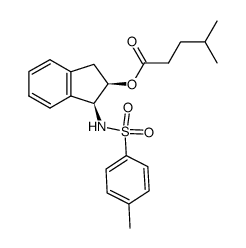 (1S,2R)-cis-N-[2,3-dihydro-2-(4-methyl-1-oxopentyloxy)inden-1-yl]-4-methylbenzenesulfonamide Structure