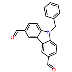 9-苄基咔唑-3,6-二甲醛结构式