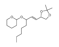 2-(((E)-1-((S)-2,2-dimethyl-1,3-dioxolan-4-yl)oct-1-en-3-yl)oxy)tetrahydro-2H-pyran结构式