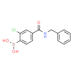 4-Benzylcarbamoyl-2-chlorobenzeneboronic acid结构式