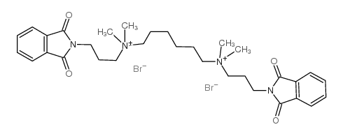 六亚甲基-双-[二甲基-(3-邻苯二甲酰亚氨基丙基)氨基]二溴化物结构式