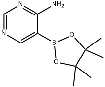 5-(4,4,5,5-Tetramethyl-1,3,2-dioxaborolan-2-yl)pyrimidin-4-amine Structure