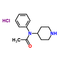 N-4-哌啶基乙酰苯胺盐酸盐结构式