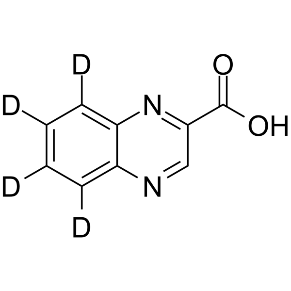 2-Quinoxalinecarboxylic acid-d4 Structure