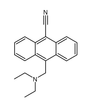 10-((diethylamino)methyl)anthracene-9-carbonitrile结构式