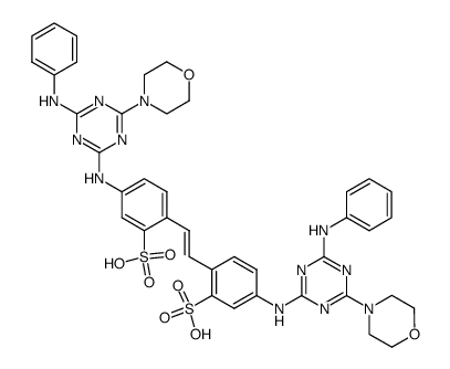 4,4'-bis[(4-anilino-6-morpholino-1,3,5-triazin-2-yl)amino]stilbene-2,2'-disulphonic acid结构式