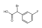 α-bromo-(3-fluorophenyl)acetic acid Structure
