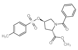 N-苯甲酰基-反式-4-对甲苯磺酰氧基-L-脯氨酸甲酯结构式