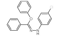 4-chloro-N-[(phenoxy-phenyl-methylidene)amino]aniline结构式