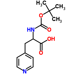 Boc-3-(4-pyridyl)-DL-alanine Structure