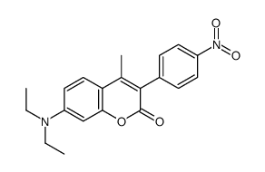7-(diethylamino)-4-methyl-3-(4-nitrophenyl)chromen-2-one Structure