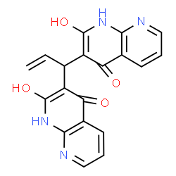 1,8-Naphthyridin-2(1H)-one,3,3-(2-propenylidene)bis[4-hydroxy-(9CI) Structure