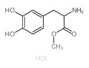Tyrosine, 3-hydroxy-,methyl ester, hydrochloride (1:1) Structure