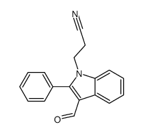3-formyl-2-phenyl-1H-indole-1-propiononitrile结构式