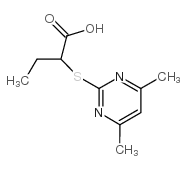 2-(4,6-Dimethyl-pyrimidin-2-ylsulfanyl)-butyric acid Structure