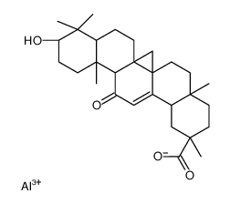 aluminium tris[(20beta)-3beta-hydroxy-11-oxoolean-12-en-29-oate] structure