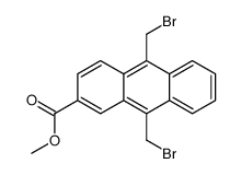methyl 9,10-bis(bromomethyl)anthracene-2-carboxylate结构式