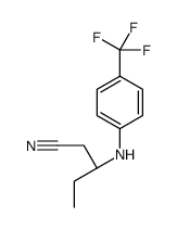 (3R)-3-[4-(trifluoromethyl)anilino]pentanenitrile结构式