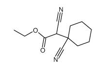 ethyl 2-cyano-2-(1-cyanocyclohexyl)acetate结构式