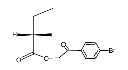 (S)-(+)-2-Methylbutyric acid acid p-bromophenacyl ester Structure