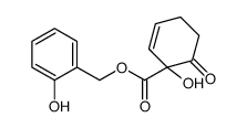 (2-hydroxyphenyl)methyl 1-hydroxy-6-oxocyclohex-2-ene-1-carboxylate结构式
