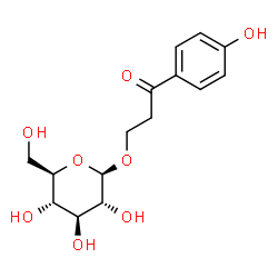 3-(4-羟基苯基)-3-氧丙基β-D-吡喃葡萄糖苷结构式