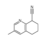 3-methyl-5,6,7,8-tetrahydroquinoline-8-carbonitrile结构式