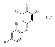 3-bromo-4-(3,5-dibromo-4-hydroxy-phenyl)imino-cyclohexa-2,5-dien-1-one Structure