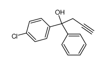 1-p-Chlorphenyl-1-phenyl-1-hydroxy-but-3-in Structure