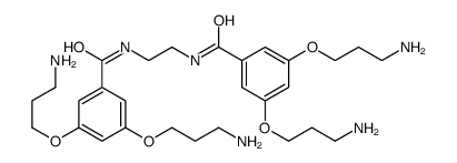 3,5-bis(3-aminopropoxy)-N-[2-[[3,5-bis(3-aminopropoxy)benzoyl]amino]ethyl]benzamide结构式