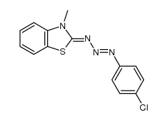 trans-1-(4-Chlorphenyl)-3-(3-methyl-benzthiazolin-2-yliden)triazen结构式