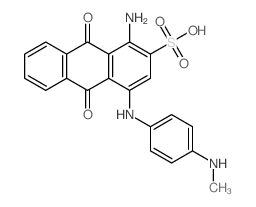 1-amino-4-[(4-methylaminophenyl)amino]-9,10-dioxo-anthracene-2-sulfonic acid Structure