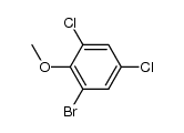 2-溴-4,6-二氯苯甲醚结构式