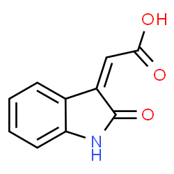 Acetic acid, (1,2-dihydro-2-oxo-3H-indol-3-ylidene)-, (Z)- Structure
