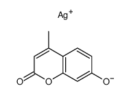 2H-1-Benzopyran-2-one, 7-hydroxy-4-methyl-, silver(1+) salt结构式