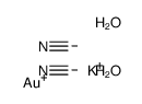 potassium,gold(1+),dicyanide,dihydrate Structure