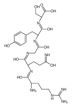 (2S)-2-[[(2S)-2-[[2-[[(2S)-5-amino-2-[[(2S)-2-amino-5-(diaminomethylideneamino)pentanoyl]amino]-5-oxopentanoyl]amino]acetyl]amino]-3-(4-hydroxyphenyl)propanoyl]amino]-3-hydroxypropanoic acid Structure