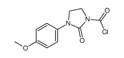 3-(4-methoxyphenyl)-2-oxoimidazolidine-1-carbonyl chloride Structure