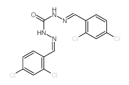 1,3-bis[(2,4-dichlorophenyl)methylideneamino]urea结构式